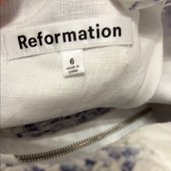 Reformation Davila Linen Dress size 6 - Picture 7 of 7